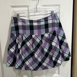 Lady Hagen Purple and Black Plaid Skort size 4
